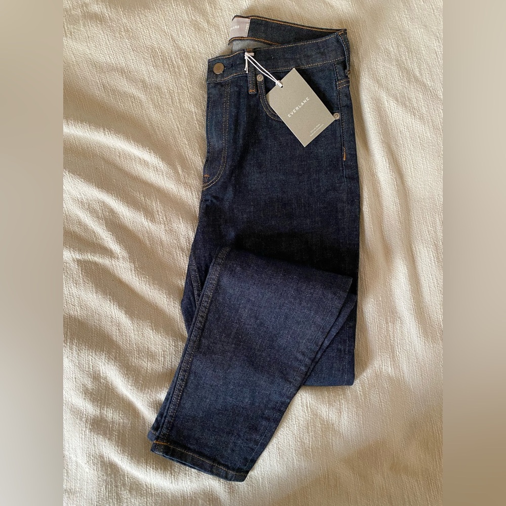Everlane High Rise Skinny Jean - Size 30R, Dark Indigo
